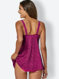 Tankini-Oberteil mit Spitze