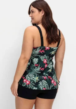 Tankini-Oberteil mit Tropical-Print
