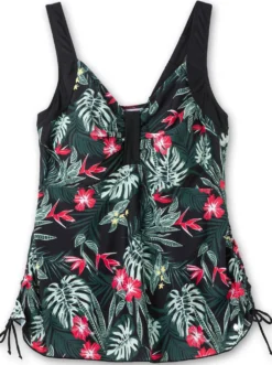 Tankini-Oberteil mit Tropical-Print