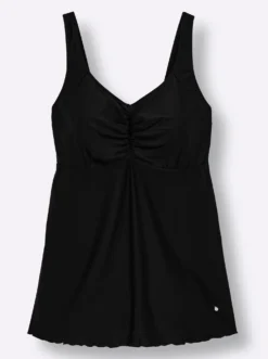 Tankini-Oberteil mit V-Ausschnitt und Raffung