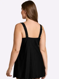Tankini-Oberteil mit V-Ausschnitt und Raffung