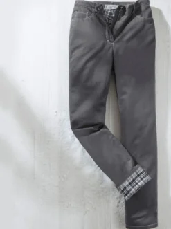 Thermohose mit kariertem Futter