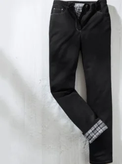 Thermohose mit kariertem Futter