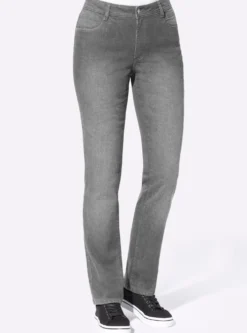 Thermojeans mit kariertem Futter