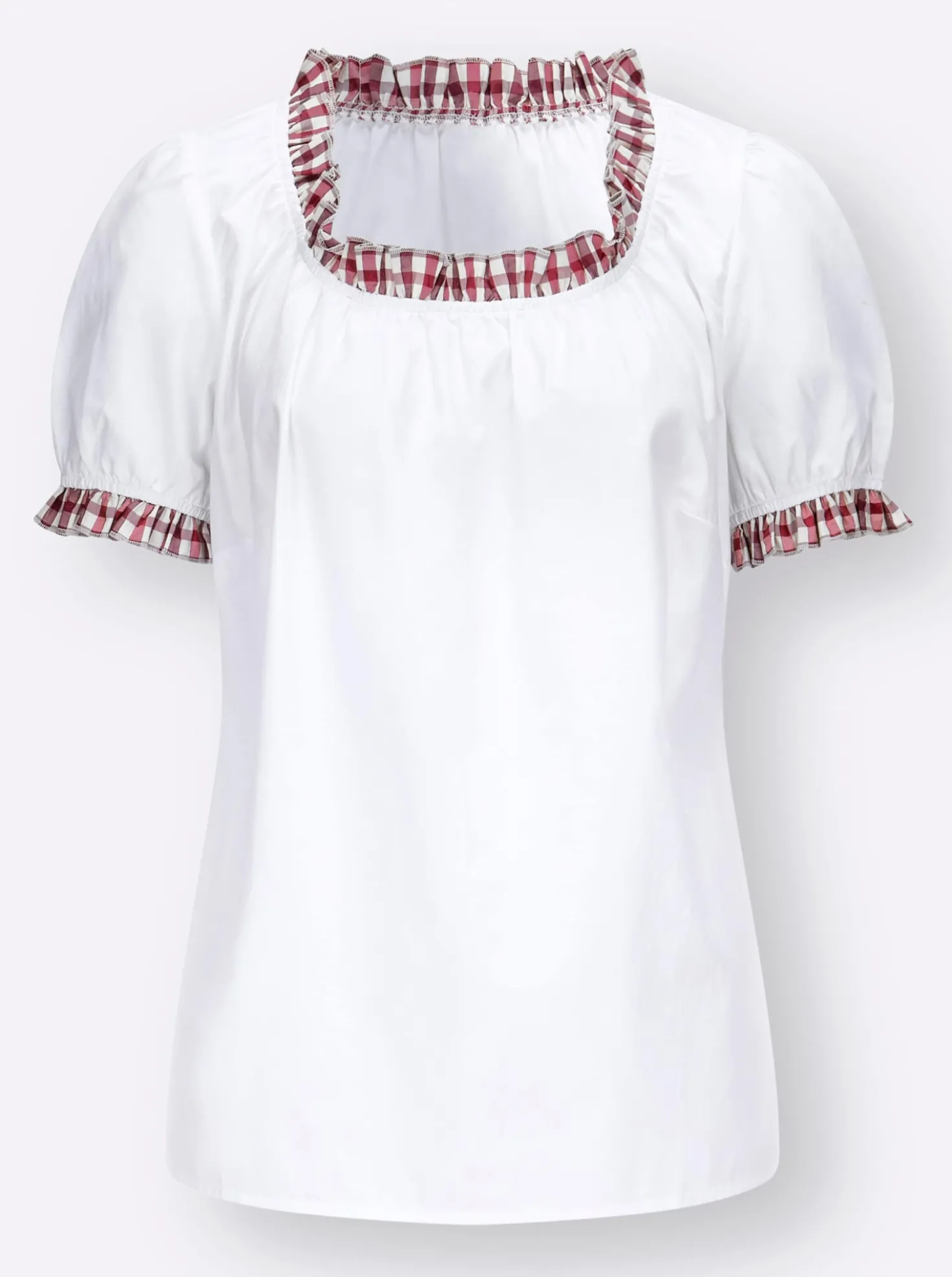 Trachtenbluse mit Rüschen-Verzierung