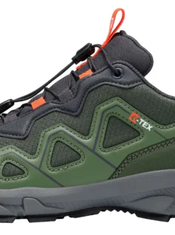 Trekkingschuh mit elastischen Schnürsenkeln