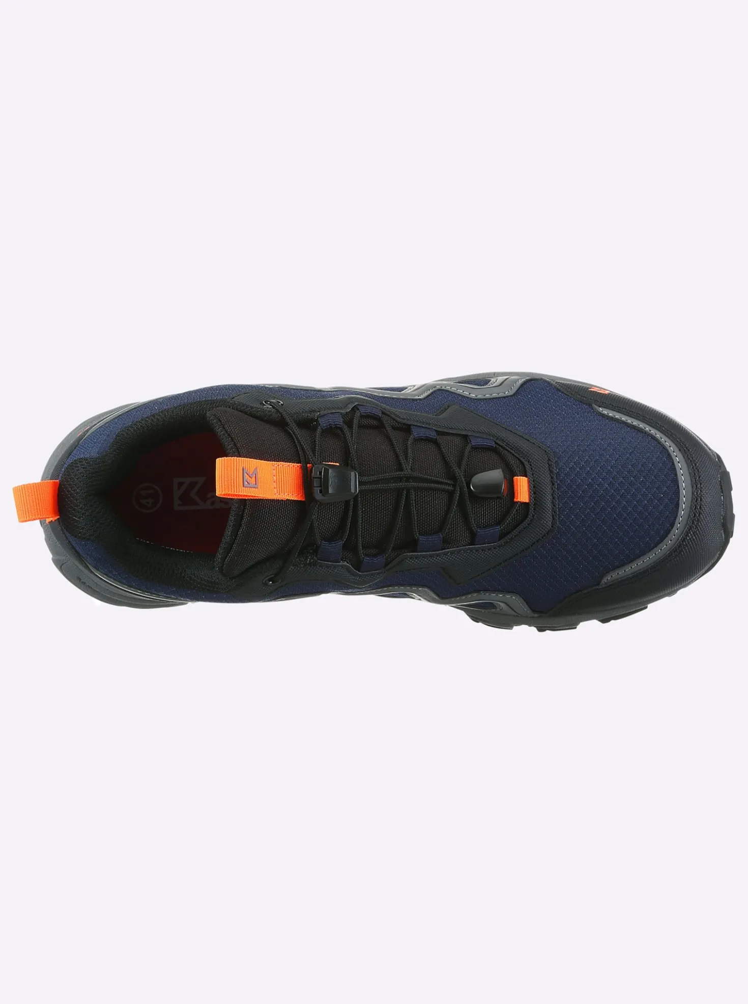 Trekkingschuh mit elastischen Schnürsenkeln