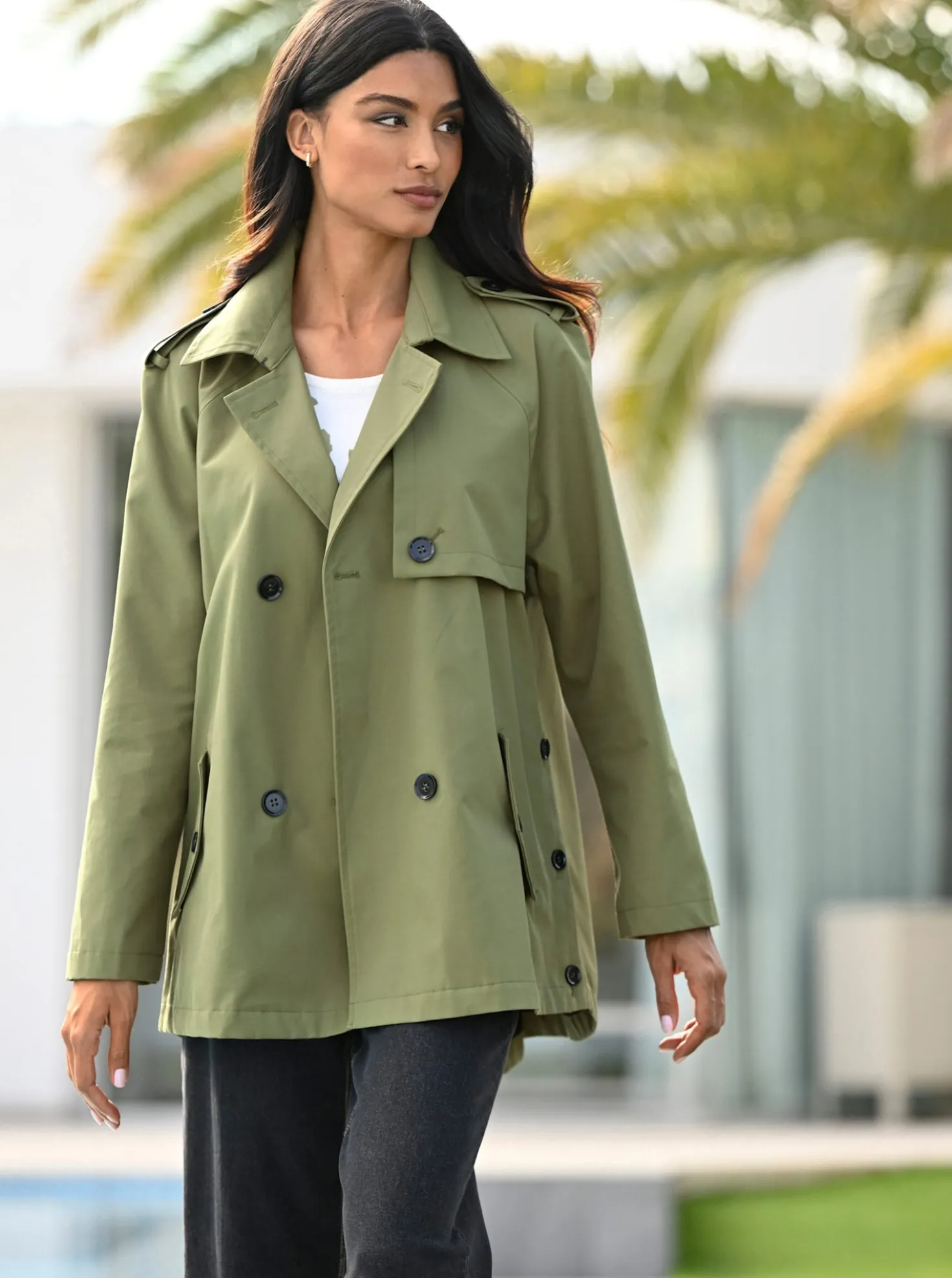 Trenchcoat leicht glänzend