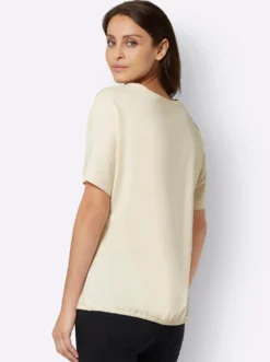 T-Shirt mit Blumen-Druck im Vorderteil