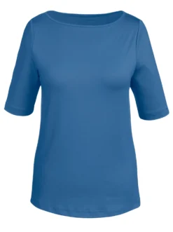 T-Shirt mit U-Boot-Ausschnitt