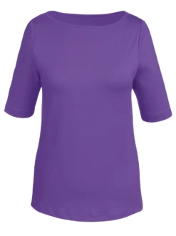 T-Shirt mit U-Boot-Ausschnitt
