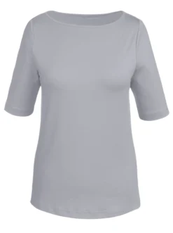 T-Shirt mit U-Boot-Ausschnitt