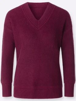 V-Ausschnitt-Pullover