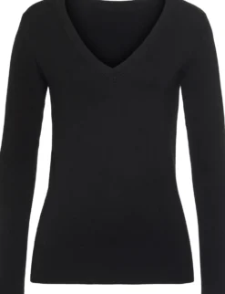 V-Ausschnitt-Pullover