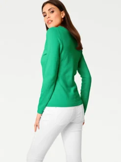 V-Ausschnitt-Pullover aus reiner Baumwolle