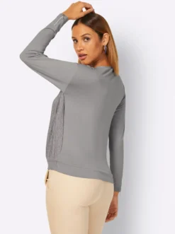 V-Shirt mit Glanzgarnen