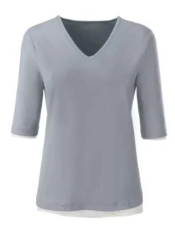 V-Shirt mit V-Ausschnitt, pflegeleicht