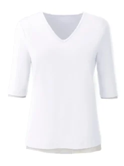 V-Shirt mit V-Ausschnitt, pflegeleicht