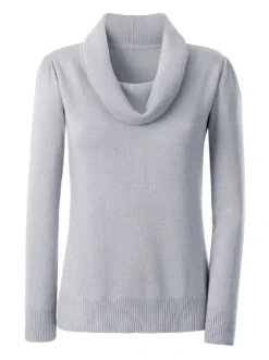 Wasserfallpullover im Baumwoll-Viskose-Mix