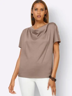 Wasserfallshirt mit überschnittenen Schultern