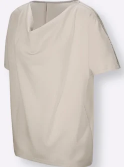 Wasserfallshirt mit überschnittenen Schultern