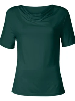 Wasserfallshirt mit kurzen Ärmeln