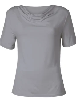 Wasserfallshirt mit kurzen Ärmeln