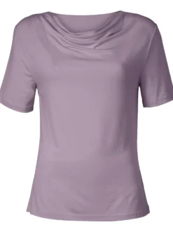 Wasserfallshirt mit kurzen Ärmeln
