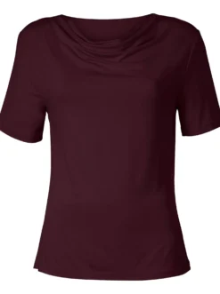 Wasserfallshirt mit kurzen Ärmeln