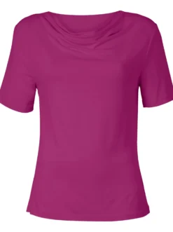 Wasserfallshirt mit kurzen Ärmeln