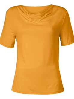 Wasserfallshirt mit kurzen Ärmeln