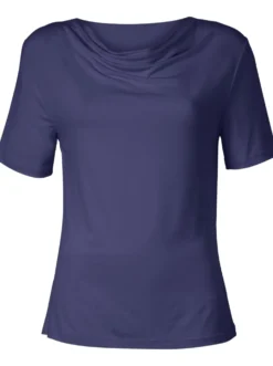 Wasserfallshirt mit kurzen Ärmeln