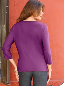Wasserfallshirt mit 3/4-langen Ärmeln