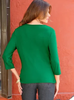Wasserfallshirt mit 3/4-langen Ärmeln