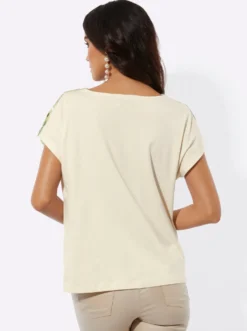 Wasserfallshirt mit platziertem Druckmuster