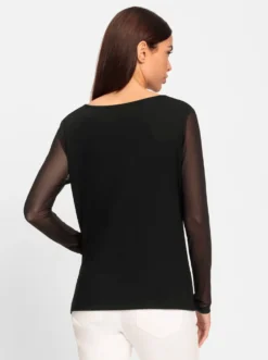 Wasserfallshirt mit transparenten Ärmeln