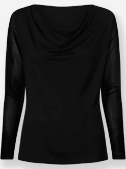 Wasserfallshirt mit transparenten Ärmeln