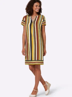 Webkleid mit Streifenmuster