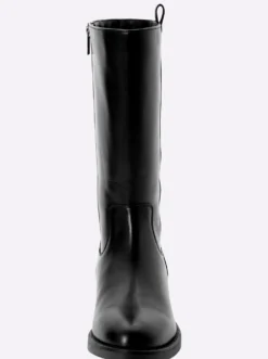 Weitschaftstiefel mit Zierlaschen