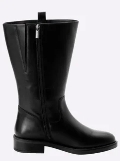 Weitschaftstiefel mit Zierlaschen