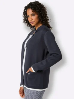 Wendejacke aus Jacquard-Feinstrick