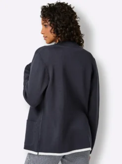 Wendejacke aus Jacquard-Feinstrick
