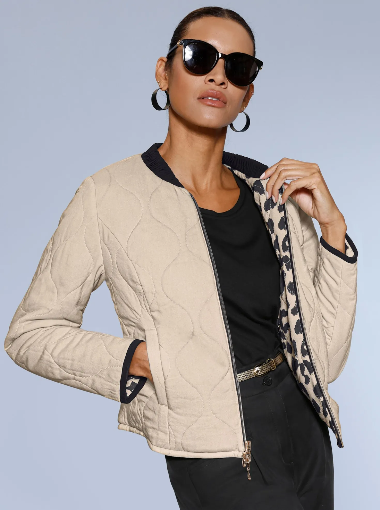 Wendejacke in modischer Blouson-Form