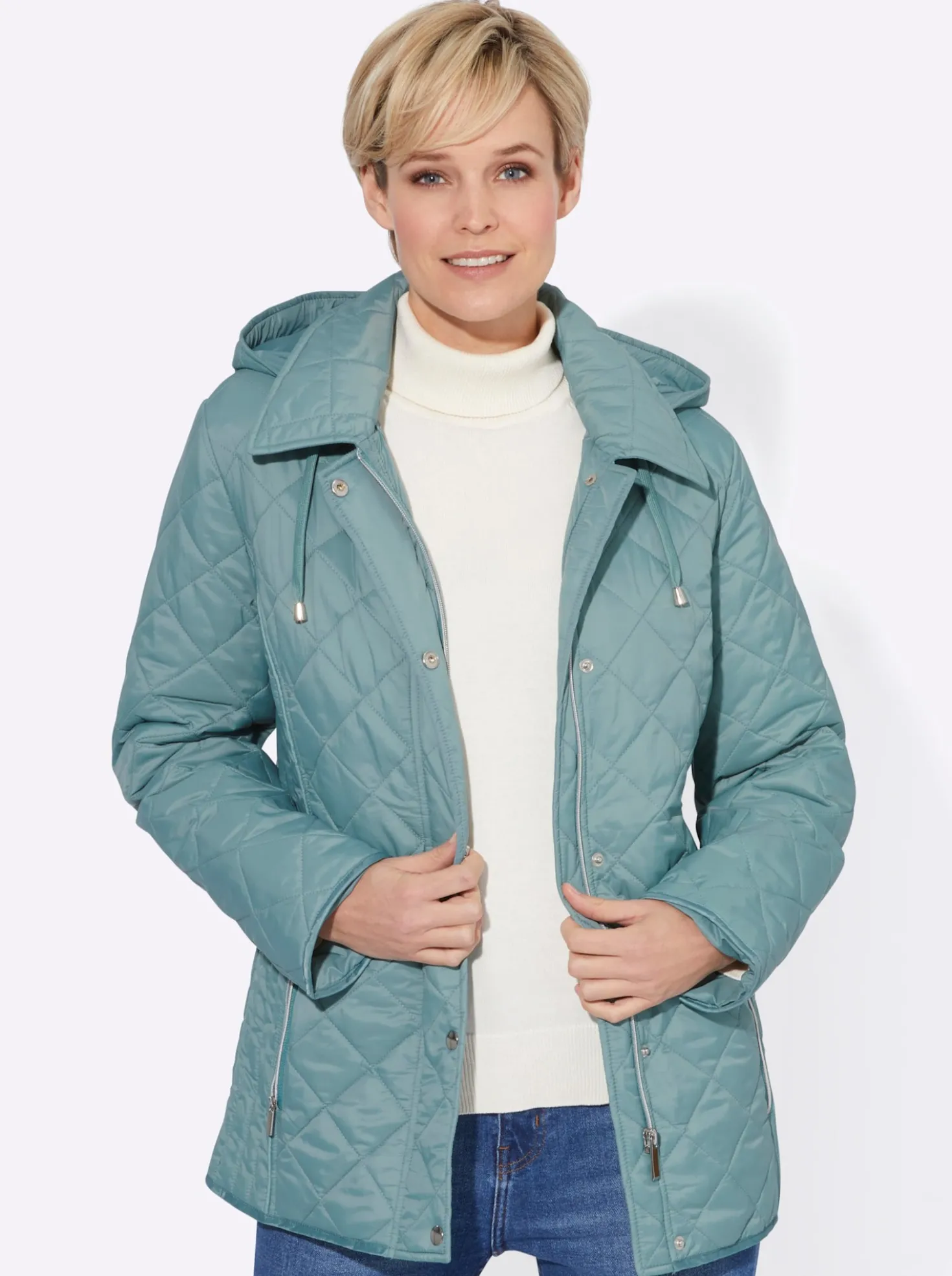 Winterjacke mit Schlingenknopf-Verschluss