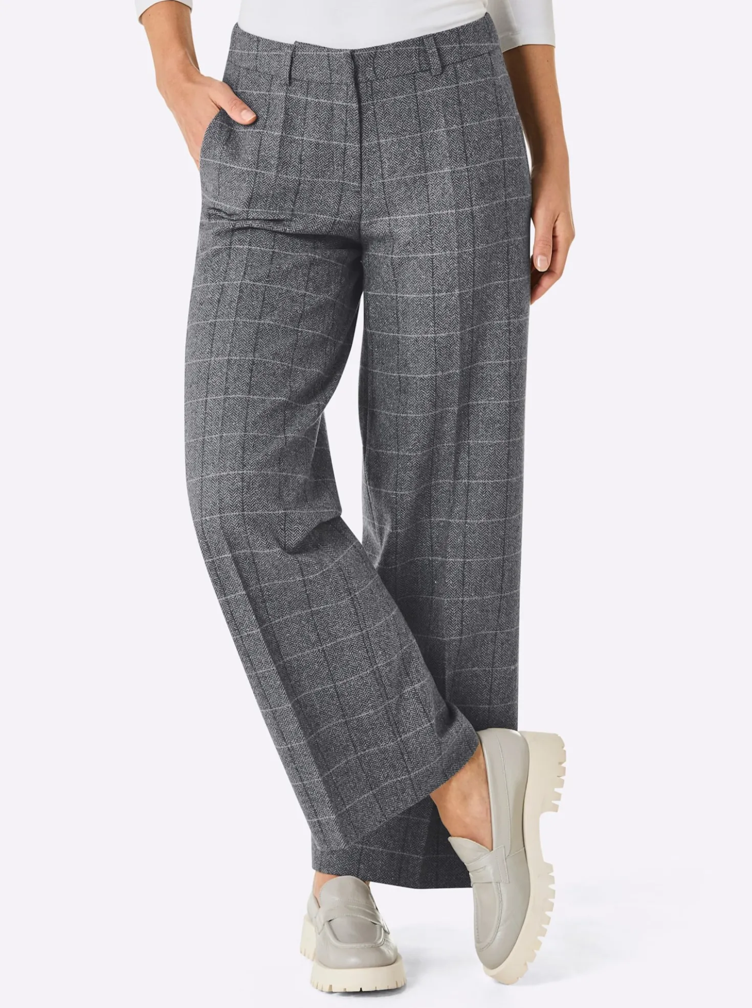 Wollhose in Melange-Optik
