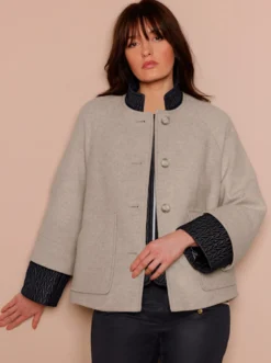 Wolljacke in 2-in-1-Optik
