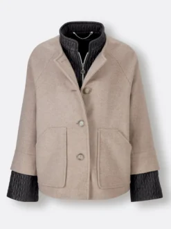 Wolljacke in 2-in-1-Optik