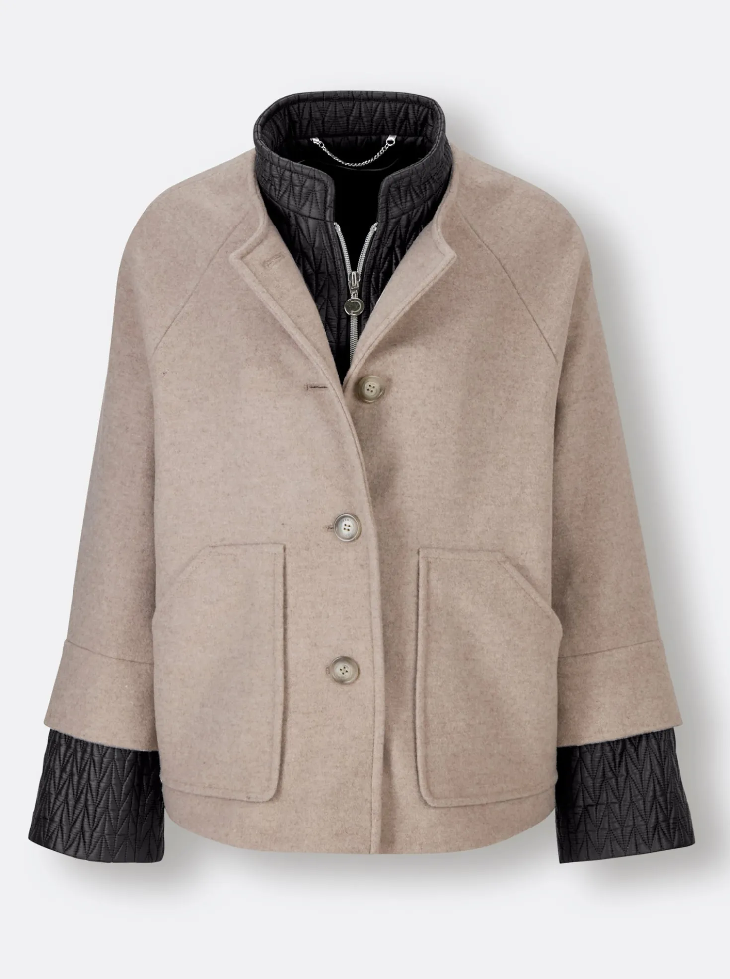 Wolljacke in 2-in-1-Optik