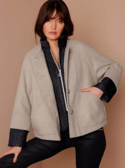 Wolljacke in 2-in-1-Optik