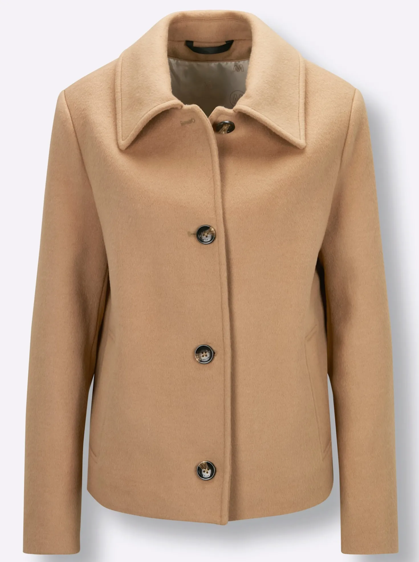 Wolljacke in Velours-Qualität
